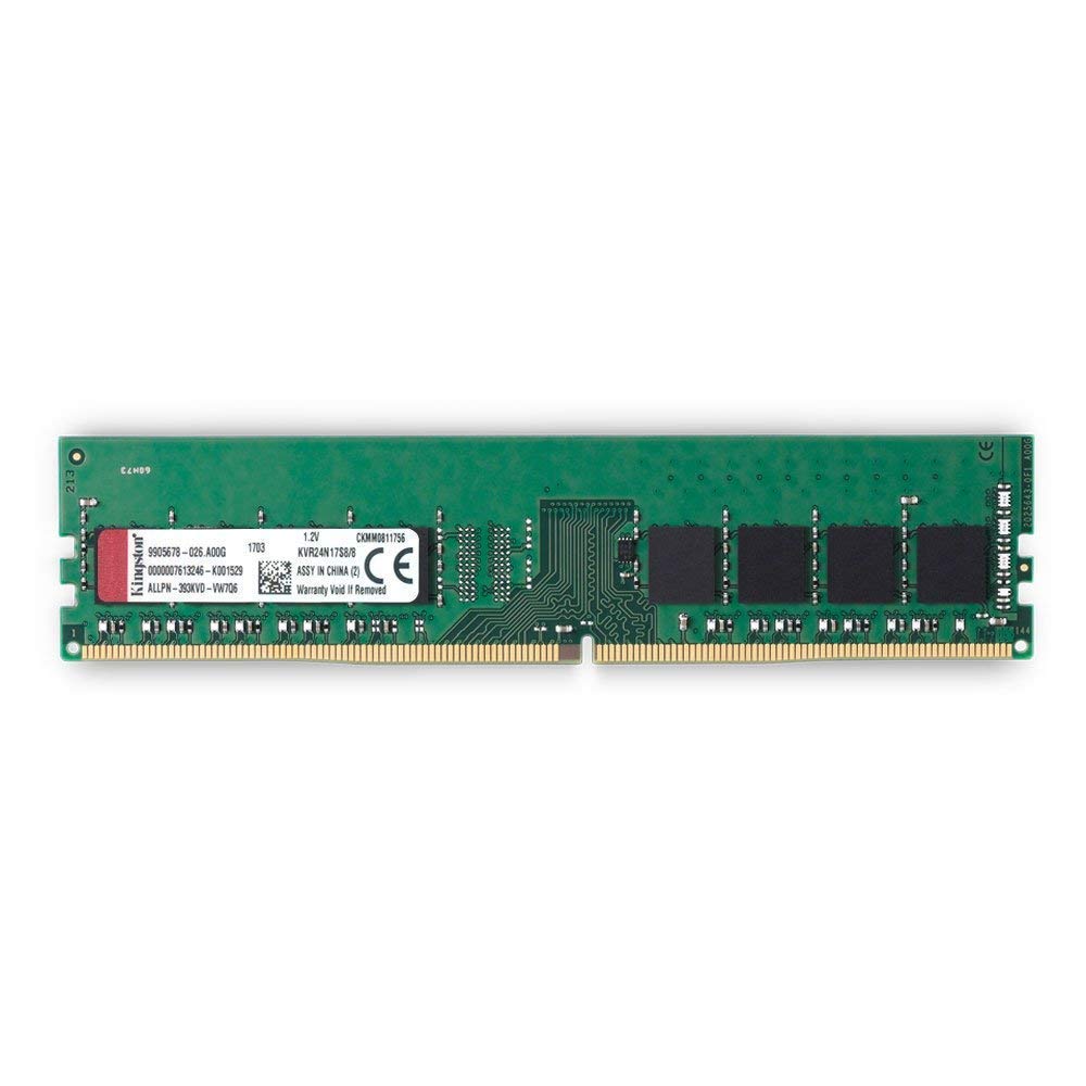 Kingston Technology ValueRAM 8GB 2400MHz DDR4 Non-ECC CL17 DIMM 1Rx8 Desktop Memory (KVR24N17S8/8)