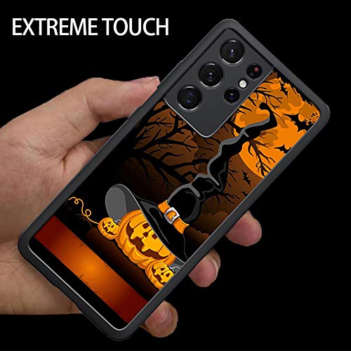 Vuttoo For Samsung Galaxy S21 Ultra Case   Halloween Pumpkins Witch Hat Pattern Phone Case   Tpu Shock Absorption Protection Pho