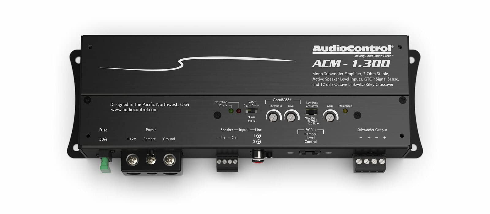 Audiocontrol Acm 1.300, Acm Mono Class D Micro Amplifier, 300W (No Acr 1 Port)