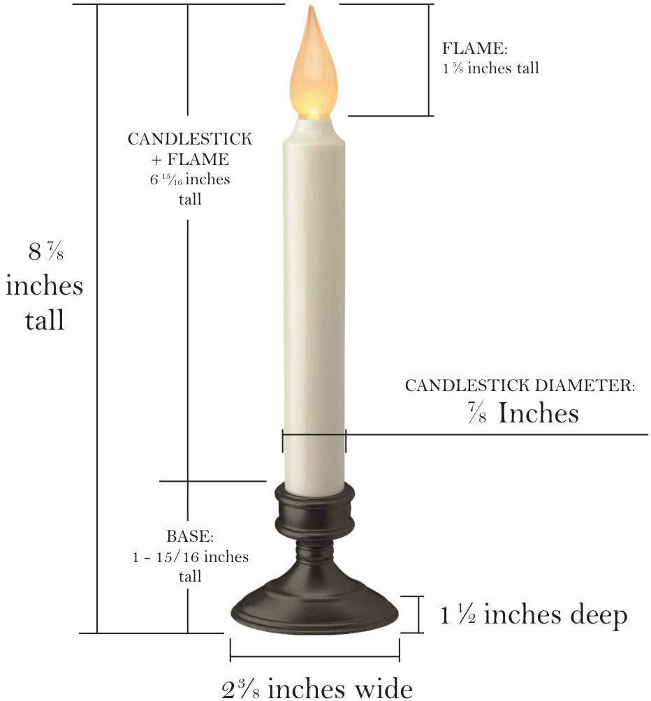 Xodus Innovations Fpc1205A Battery Operated 9 Inch Flameless Window Candle With Amber Flicker Flame And Dusk To Dawn Sensor Time