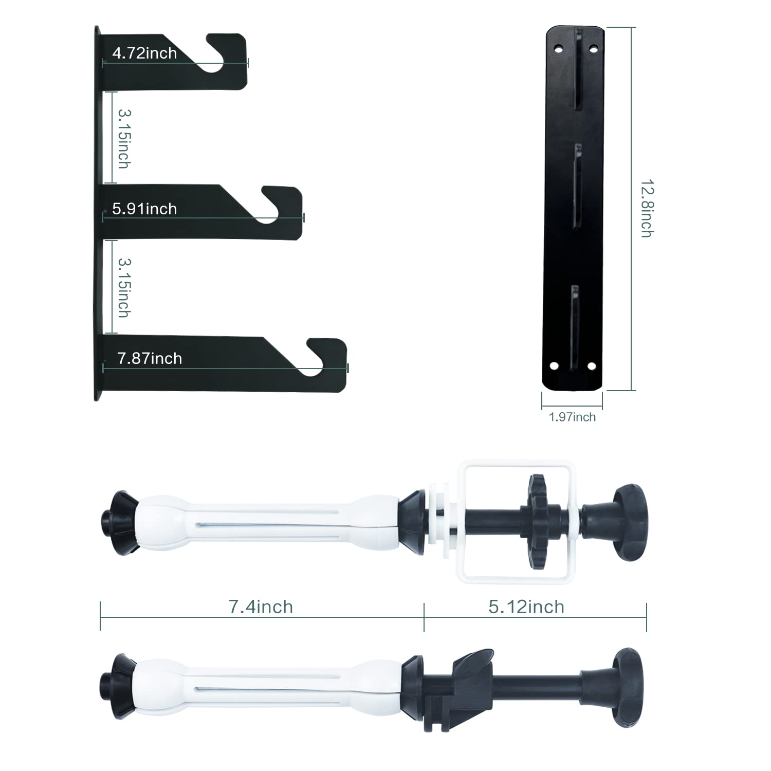 Backdrop Wall Mount, Zbww Backdrop Roller System, Photography 3 Roller Wall Mounting For Photo Studio, Living Streaming