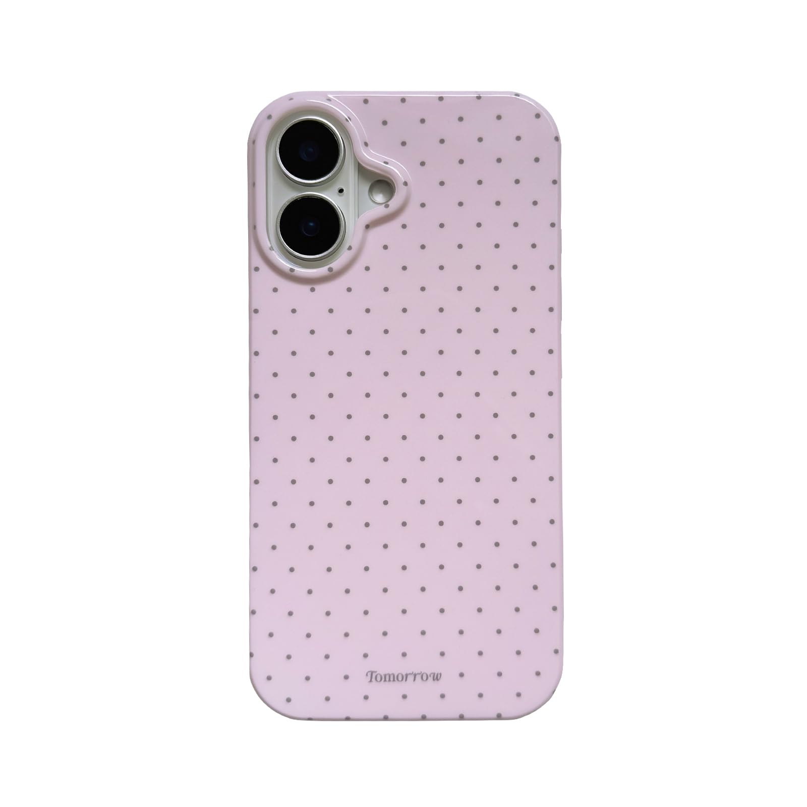 Faneiy for iPhone 16 Case Cute Fashion Polka Dot Aesthetics Women Girly Stylish Protective Soft Shockproof Phone Case Pink