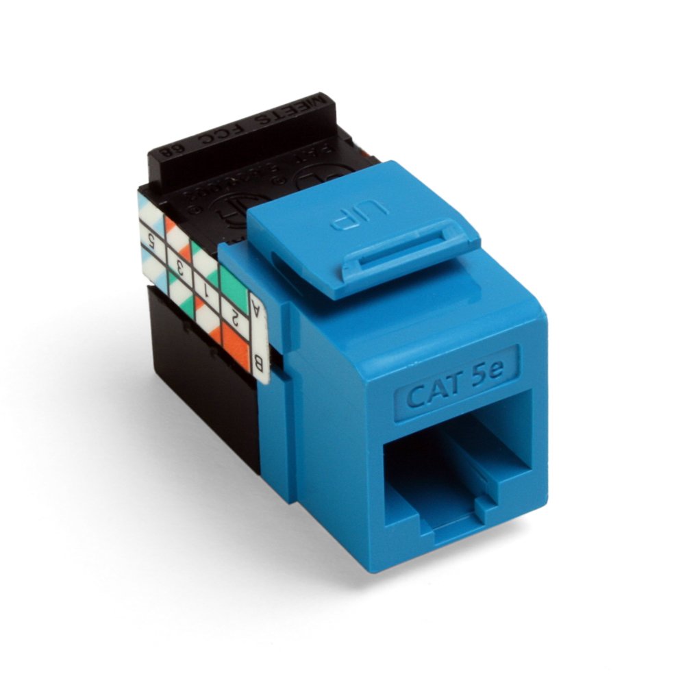 Leviton 5G108 RL5 GIGAMAX CAT 5E UTP Jack, Blue