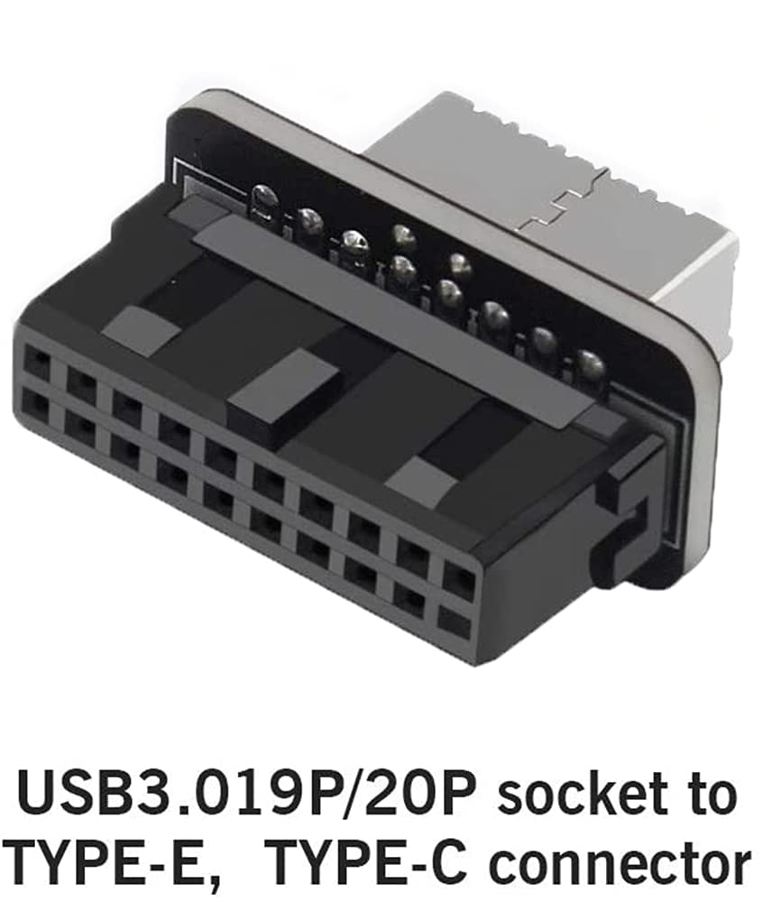 Usb Front Panel Adapter Usb 3.0 Front 19Pin To 3.1 Type C Front Panel Header Type E Adapter 20 To 19 Pin Expansion Card