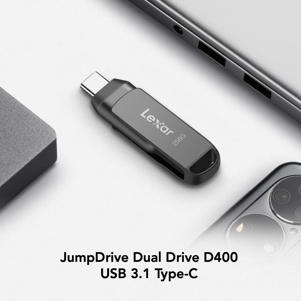 Lexar 128Gb Jumpdrive Dual Drive D400 Usb 3.2 Type-C & Type-A Flash Drive For Storage Expansion, Photo Back-Up For Iphone 15, Up