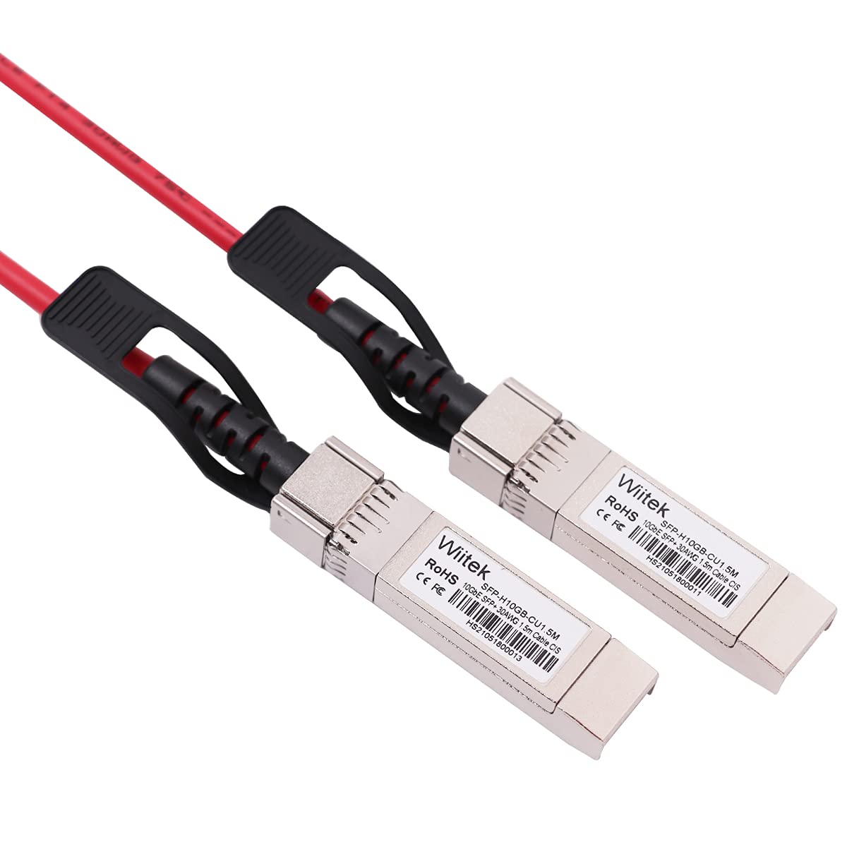 [Red Colored] 1M 10G Sfp+ Dac Twinax Cable, 10Gbase Cu Sfp+ Copper Cable, Compatible For Cisco Sfp H10Gb Cu1M, Ubiquiti, Juniper