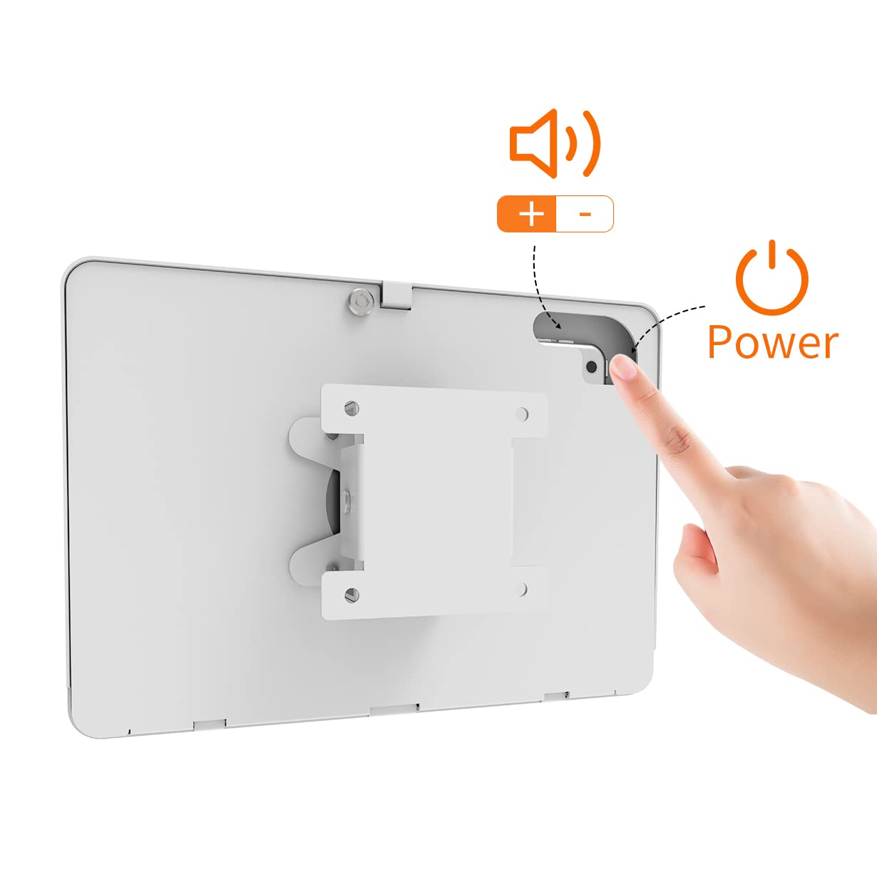 Beelta Tablet Wall Mount Compatible With 10.2 Inch Ipad 7 8 9 Swivel Base, Key Lock, All Metal   Bsw101T