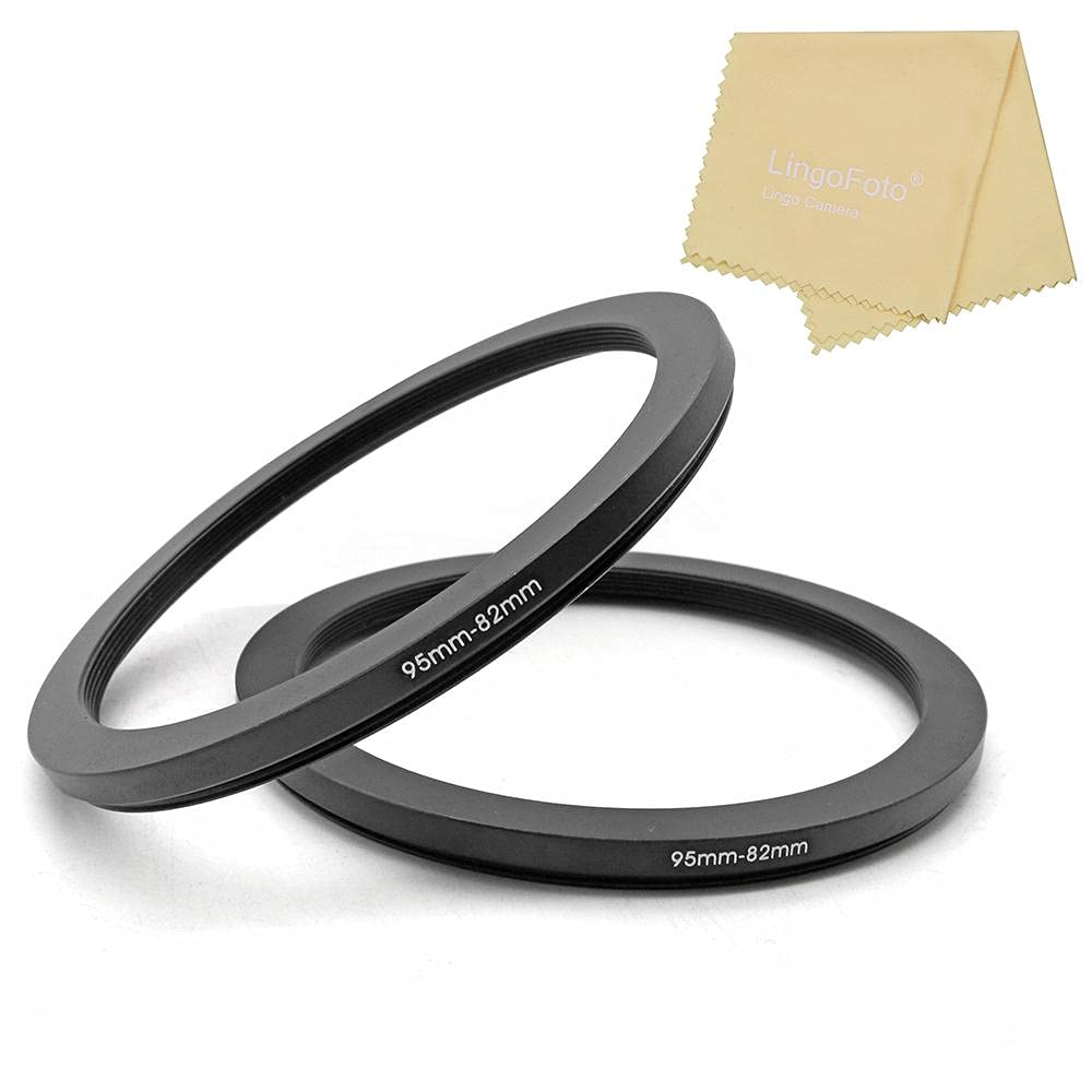 95 To 82Mm Metal Step Rings, 95Mm To 82Mm Step Down Ring Filter Ring Adapter For 95Mm Camera Lens & 82Mm Uv Cpl Nd Filters Hoods