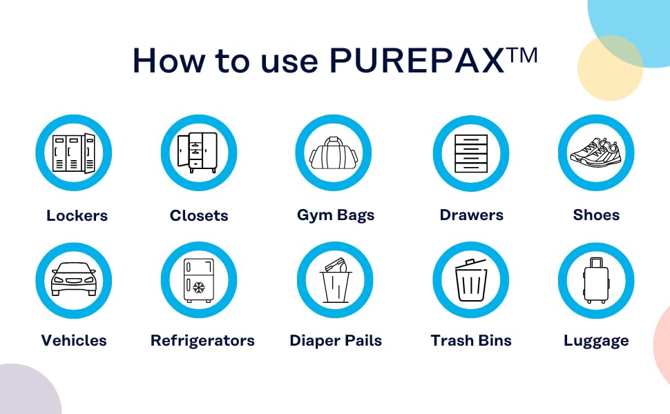 Purepax Odor Eliminator Premium Activated Carbon Charcoal Unscented 3 Pack   Strong Odor Remover For Small Spaces: Shoes, Kitche