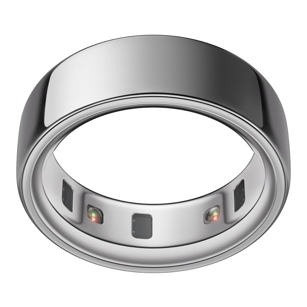 Oura Ring 4 - Silver - Size 11 - Smart Ring - Unique Sizing, Not Standard US Ring Sizes - Size First - Sleep Tracking Wearable -