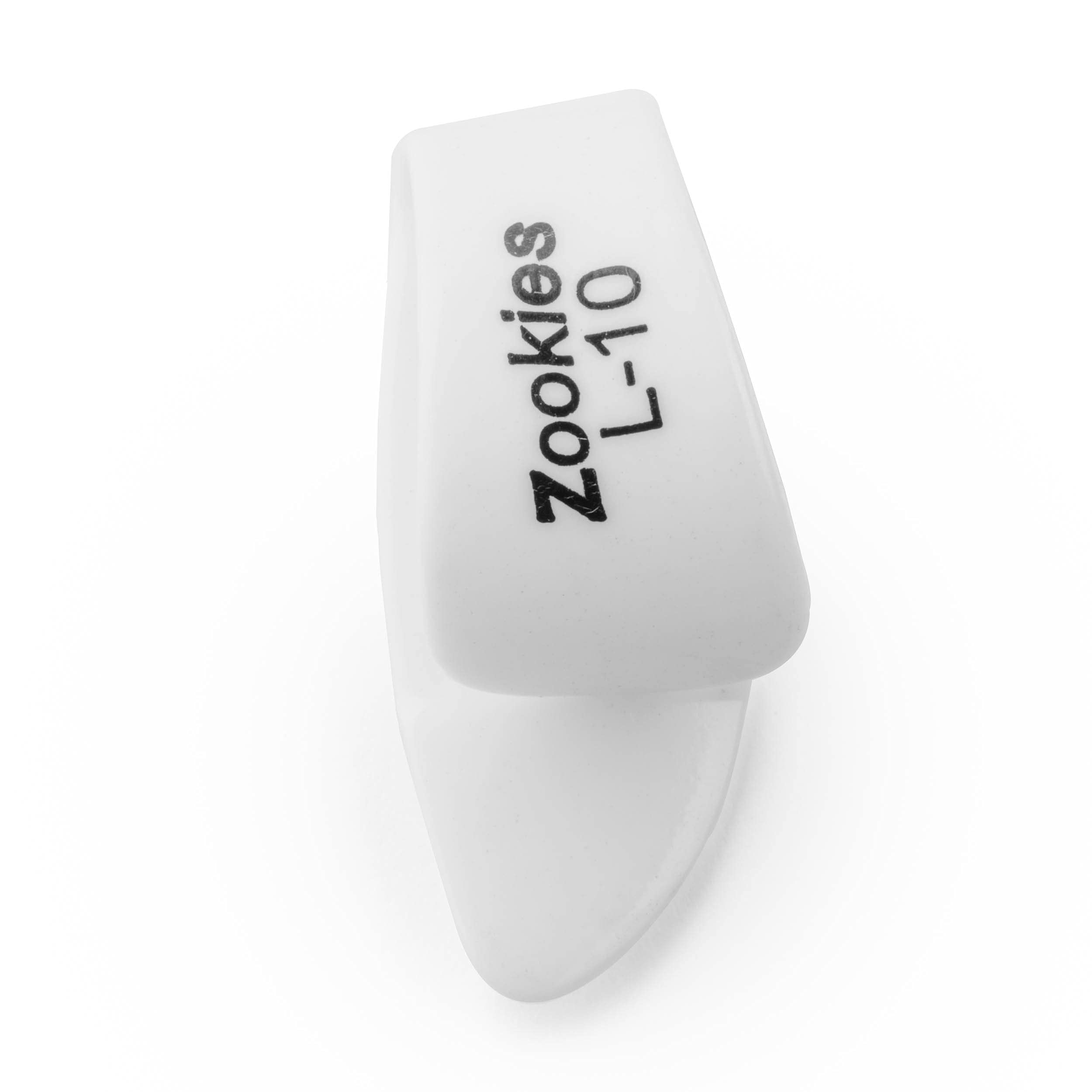 Jim Dunlop Z9003L10 Zookies Thumbpicks, White, Large 10, 12/Bag