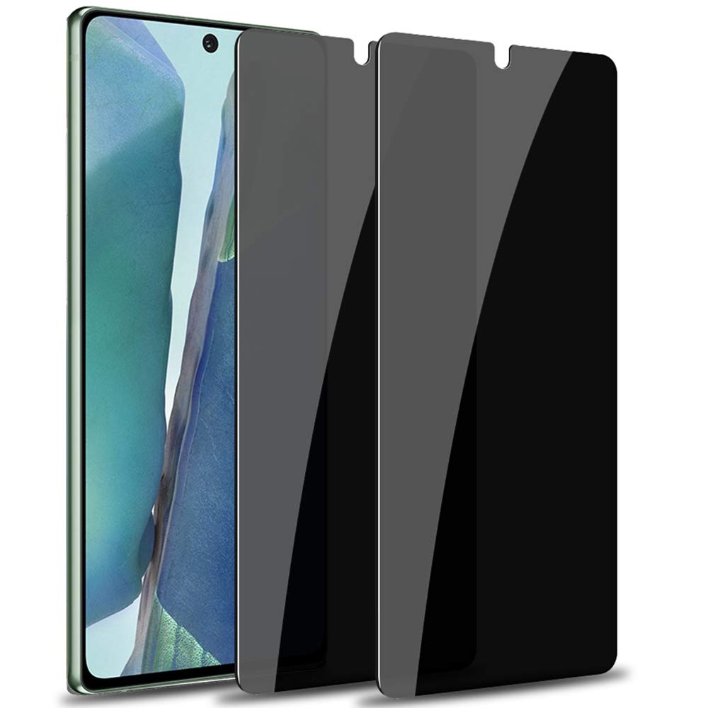 [2 Pack] Note 20 Privacy Screen Protector Anti-Spy, Lywhl Tempered Glass Screen Protector For Samsung Galaxy Note 20, Black 9H H
