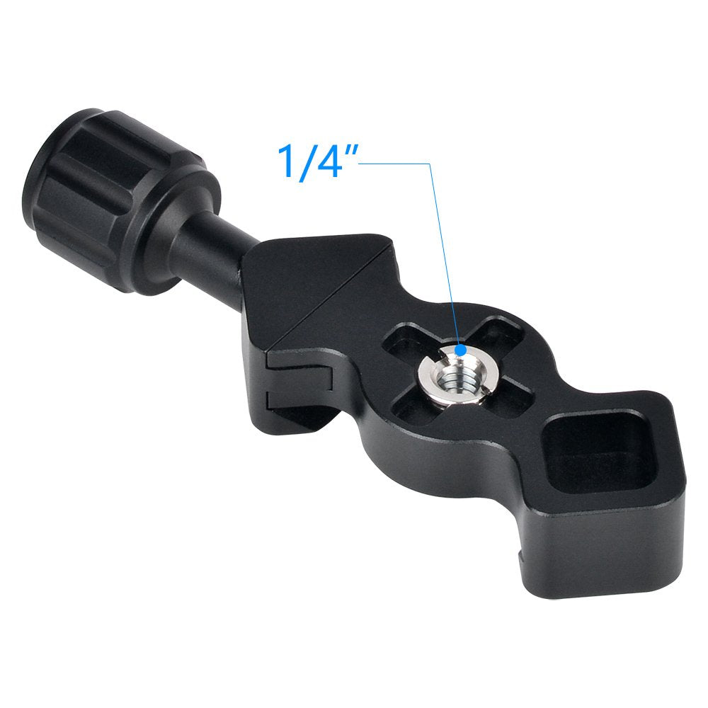 Cavix Fc 25 Mini Fish Bone Style Quick Release Clamp With 3/8' 1/4' Screw Adapter For Tripod Head Compatible With Arca Style Plate