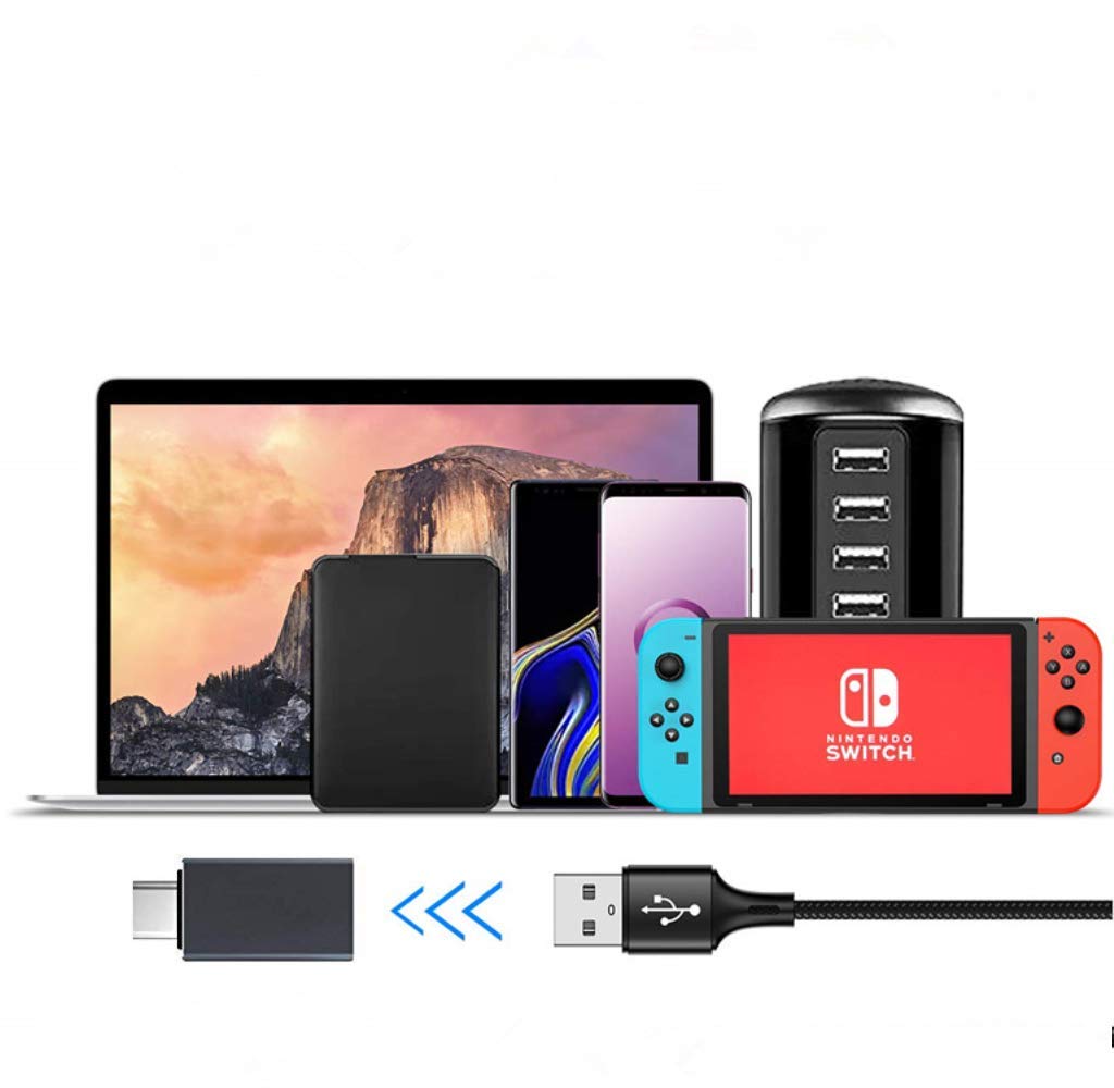 Klj Usb-C Adapters, Usb Type C To Micro Usb (Male To Female To Female To Male) Usb 3.0 (Male To Female To Female To Male) Pack O