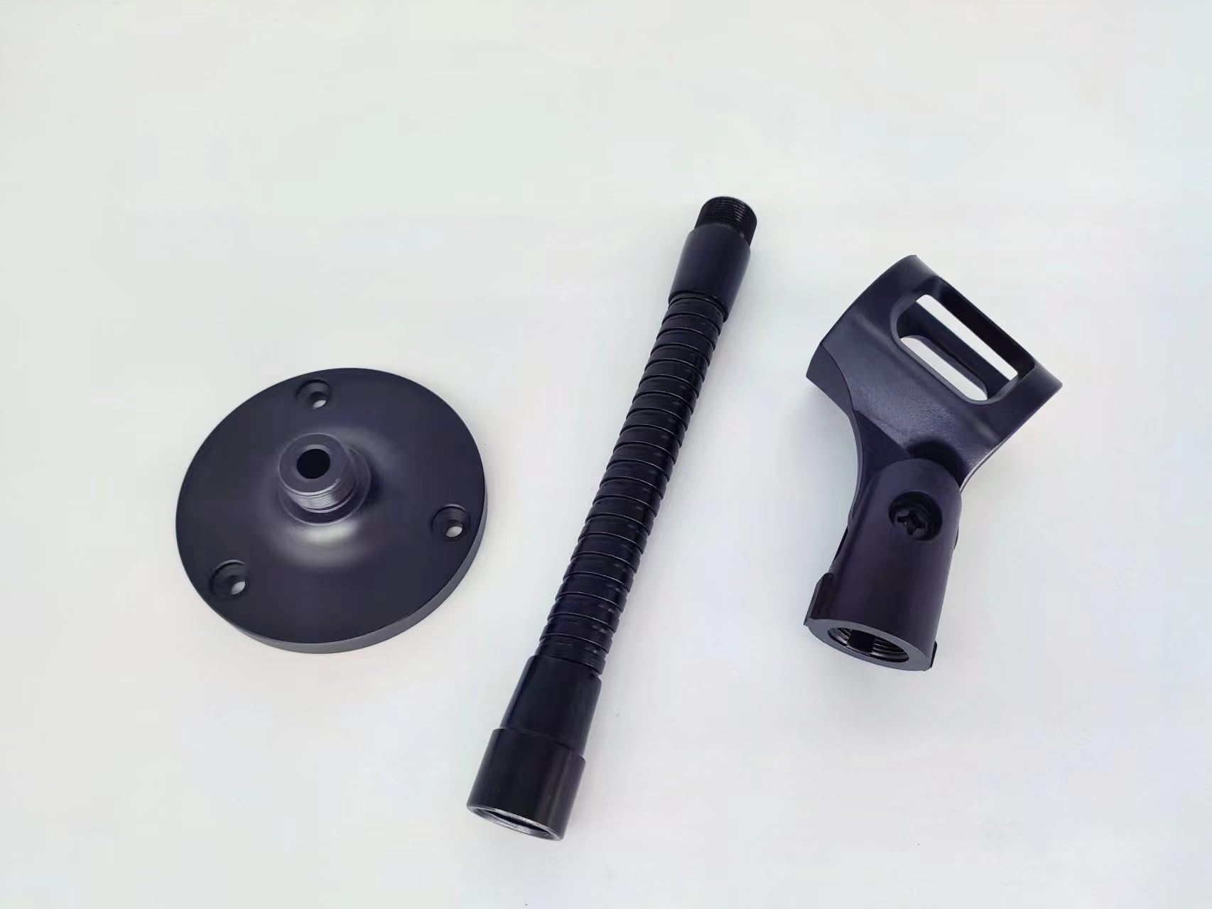 Mic Holder,Cellphone Holder With 6Arm & Mic Clip,Phone Clip With Heavy-Duty & Stable Round Base Fits For All Mobile Phone And Mi