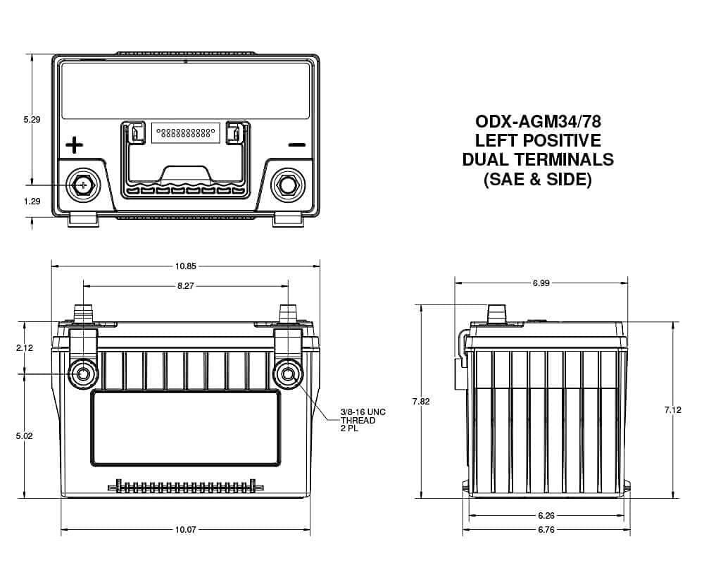 Odyssey Battery Odx-Agm3478 Extreme Series Agm Battery