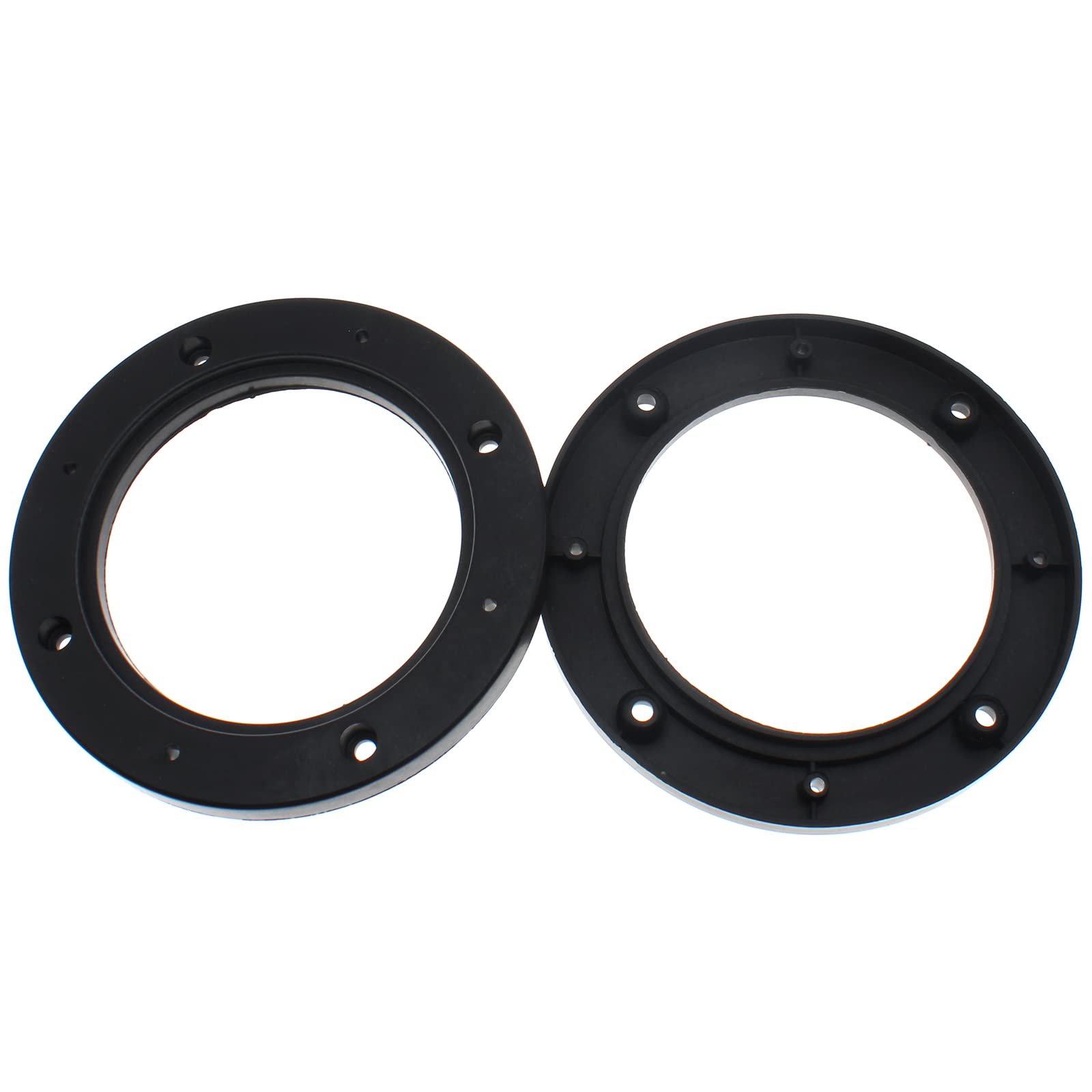 Fdxgyh 4 Pcs 6.5 Inch Auto Car Universal Fit Abs Speaker Spacers Car Stereo Speaker Spacer Adaptor Ring Mounting Bracket (Black)