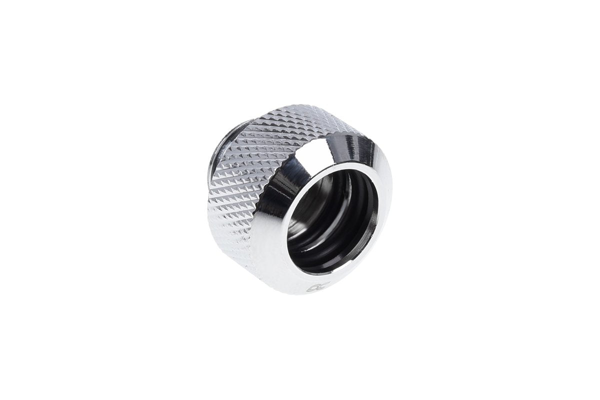 Alphacool 17376 Eiszapfen 13Mm Hardtube Compression Fitting G1/4   Knurled   Chrome Sixpack Water Cooling Fittings