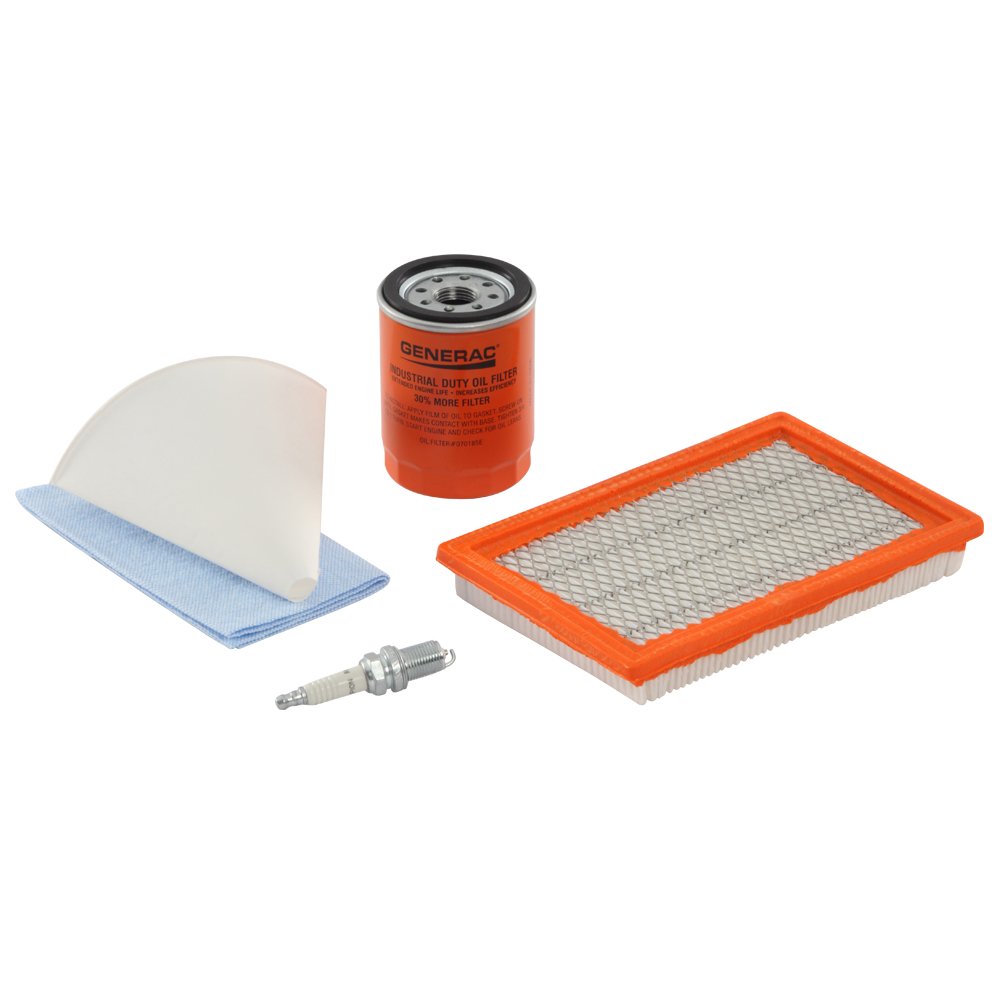 Generac 6482 Scheduled Maintenance Kit For 8Kw Home Standby Generators   Keep Your Generator Running Smoothly, Orange/White
