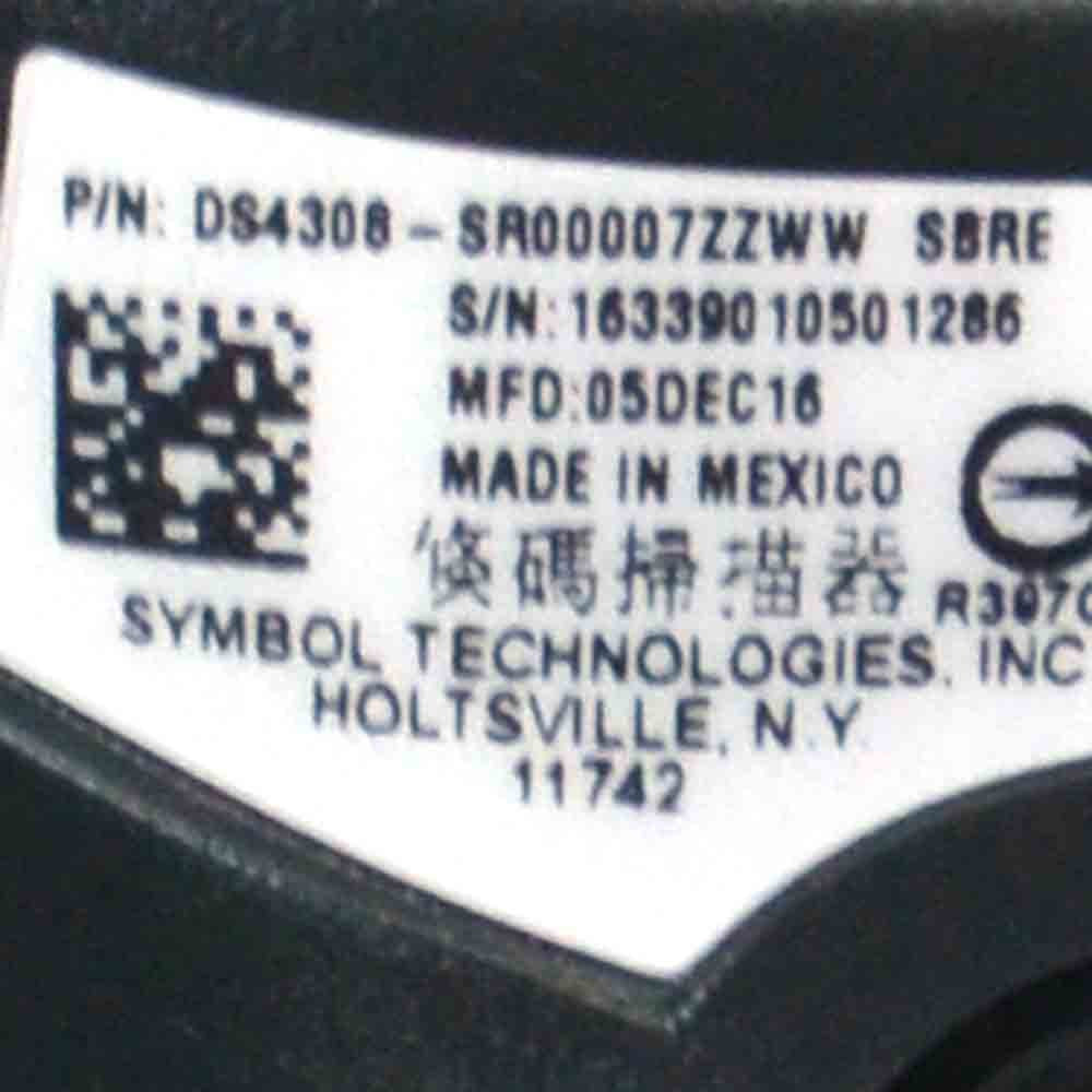 Zebra Technologies Motorola Symbol Ds4308-Sr00007Zzww Model Ds4308 Handheld Barcode Scanner, Black