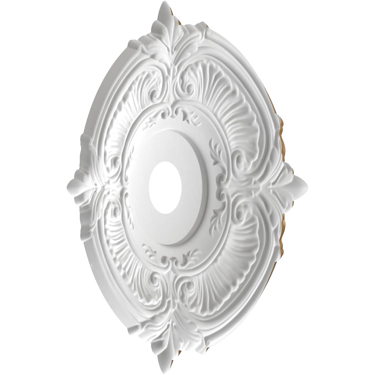 Ekena Millwork Cmp22Atcgh Attica Thermoformed Pvc Ceiling Medallion (Fits Canopies Up To 7 3/4''), 22''Od X 3 1/2''Id X 1''P, Me