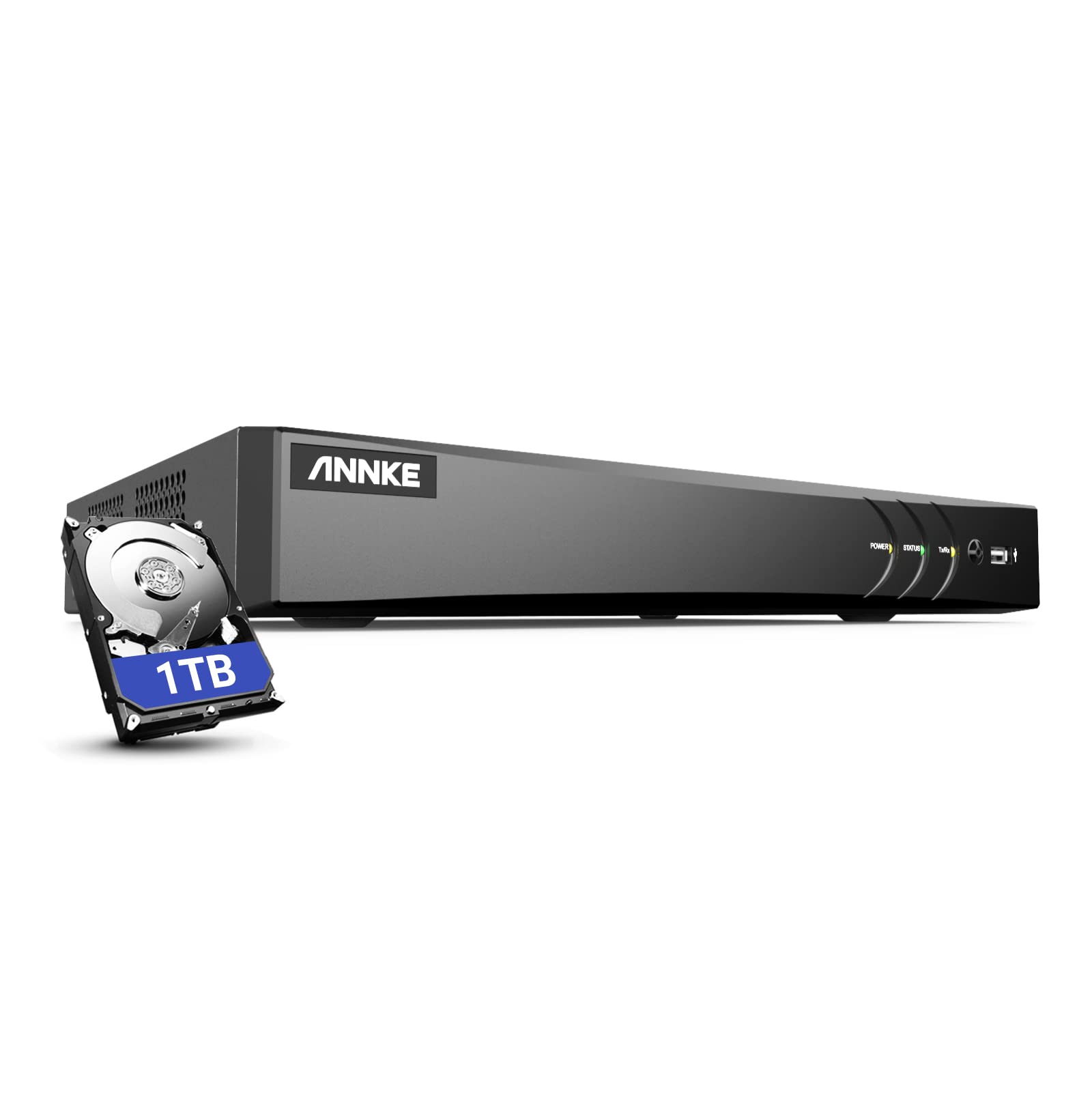ANNKE 4K 8CH AI DVR with Human/Vehicle Detection, 5-in-1 H.265+ Security Digital Video Recorder, Supports 8CH Analog and 4CH 8MP