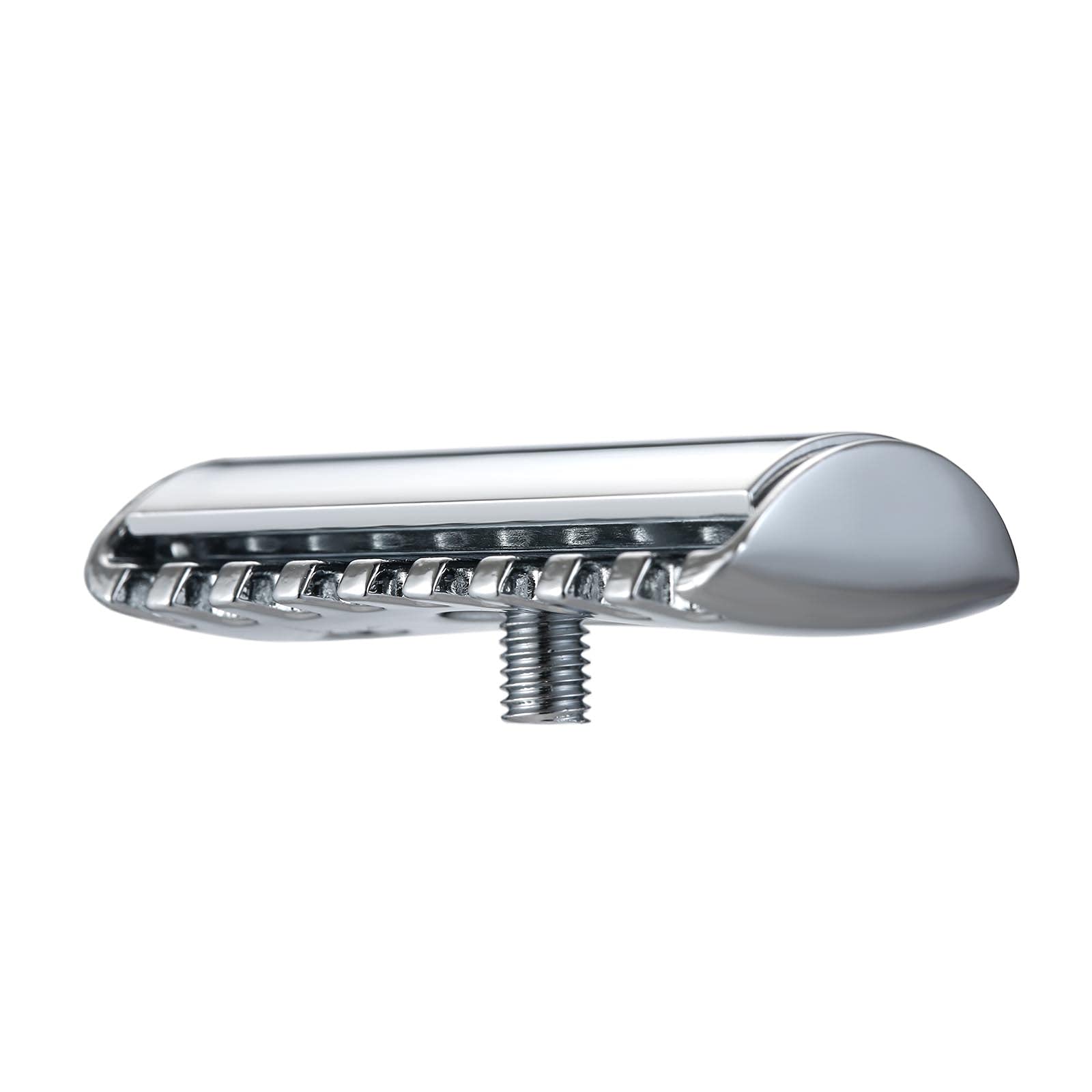 Yinhing 1PC Traditional Replacement Safety Head Chrome Scalloped Bar Double Safety Head Shaving Open Comb for Men Barber Male Ho