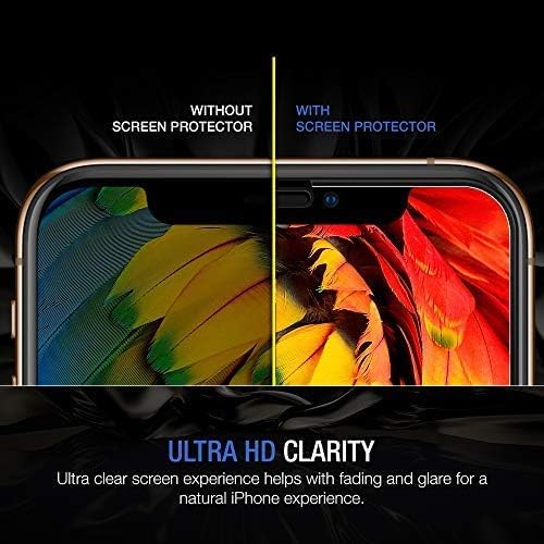 Tethys Glass Screen Protector Designed For Apple Iphone 11 Pro Max/Iphone Xs Max (6.5') [Edge To Edge Coverage] Full Protection Durable Tempered Glass [Guidance Frame Included]   Pack Of 3