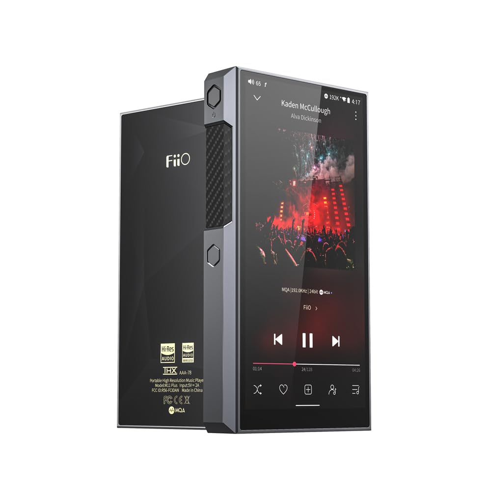 Fiio M11 Plus Music Player Hi Res Android 10 Snapdragon 660,Thx Aaa, 5.5Inch, 64G, Mqa 8X, Atpx Hd/Ldac Bluetooth5.0/Dsd/Tidal/Spotify/4.4 Balance Output (Titanium)