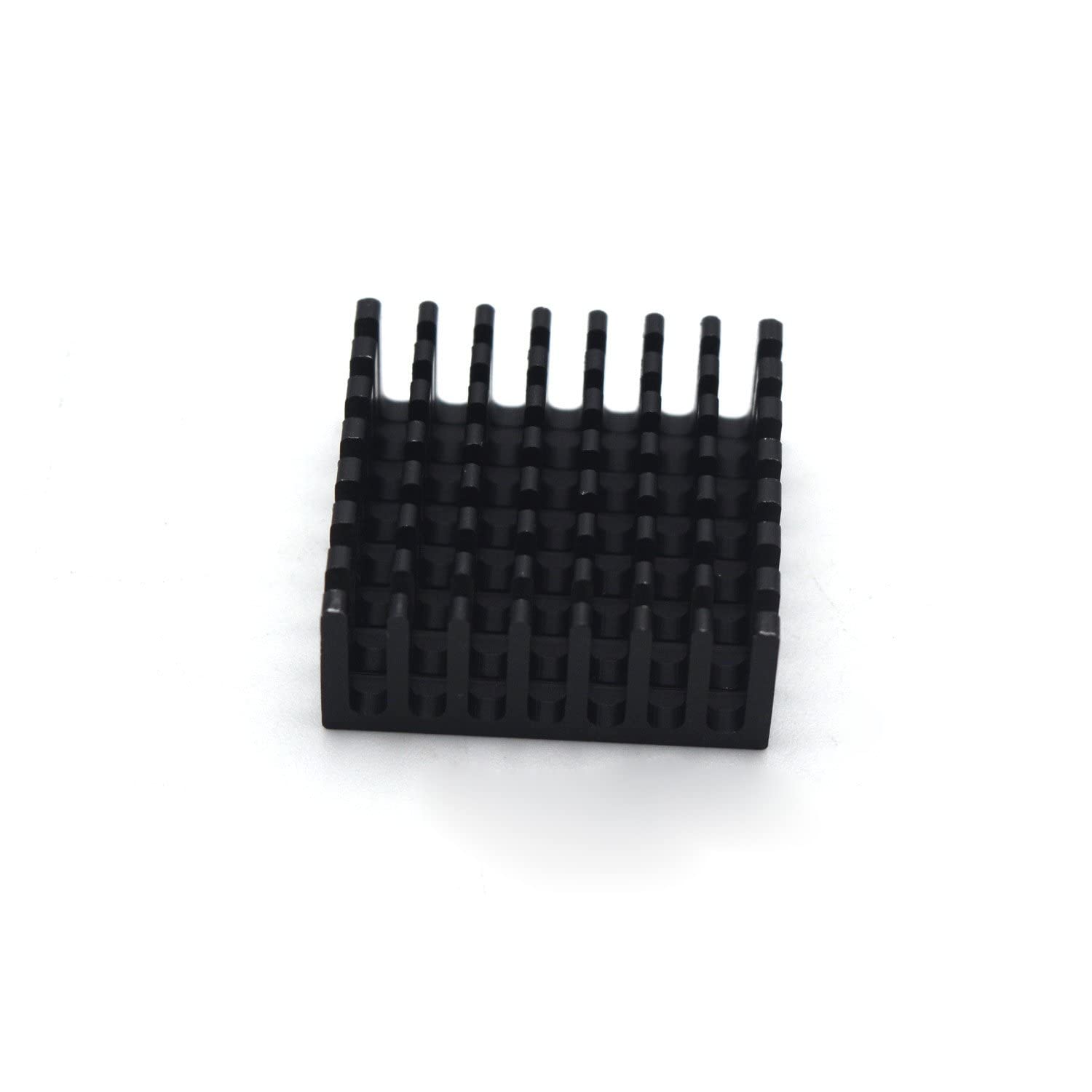 Antrader 12Pcs Black Aluminum Cooler Radiator Heat Sink Heatsink 25 X 25 X 10Mm