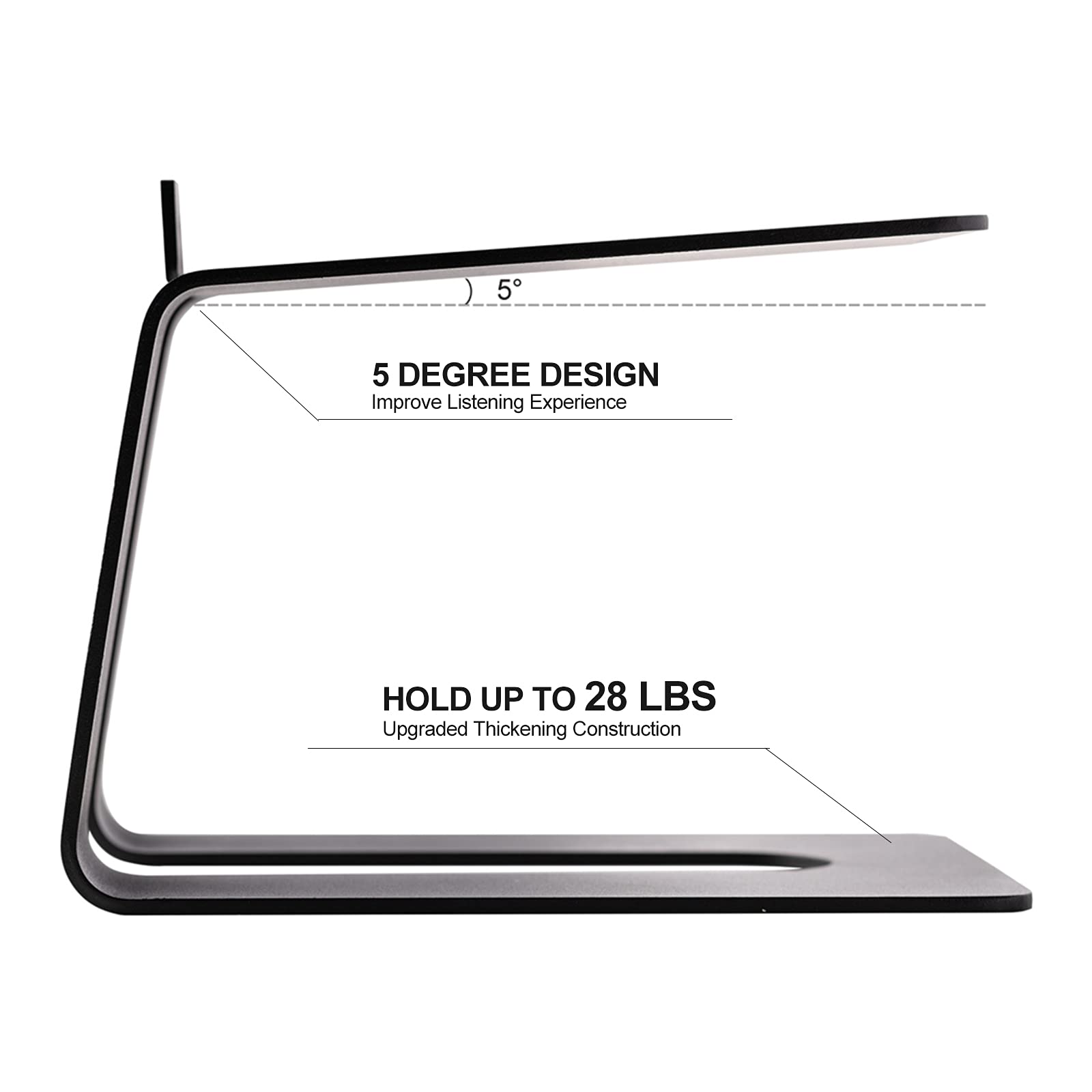 Hopwell Desktop Speaker Stands, Pair, Professional Studio Monitor Stand For Bookshelf Speakers,Premium Desk Surround Sound Speak