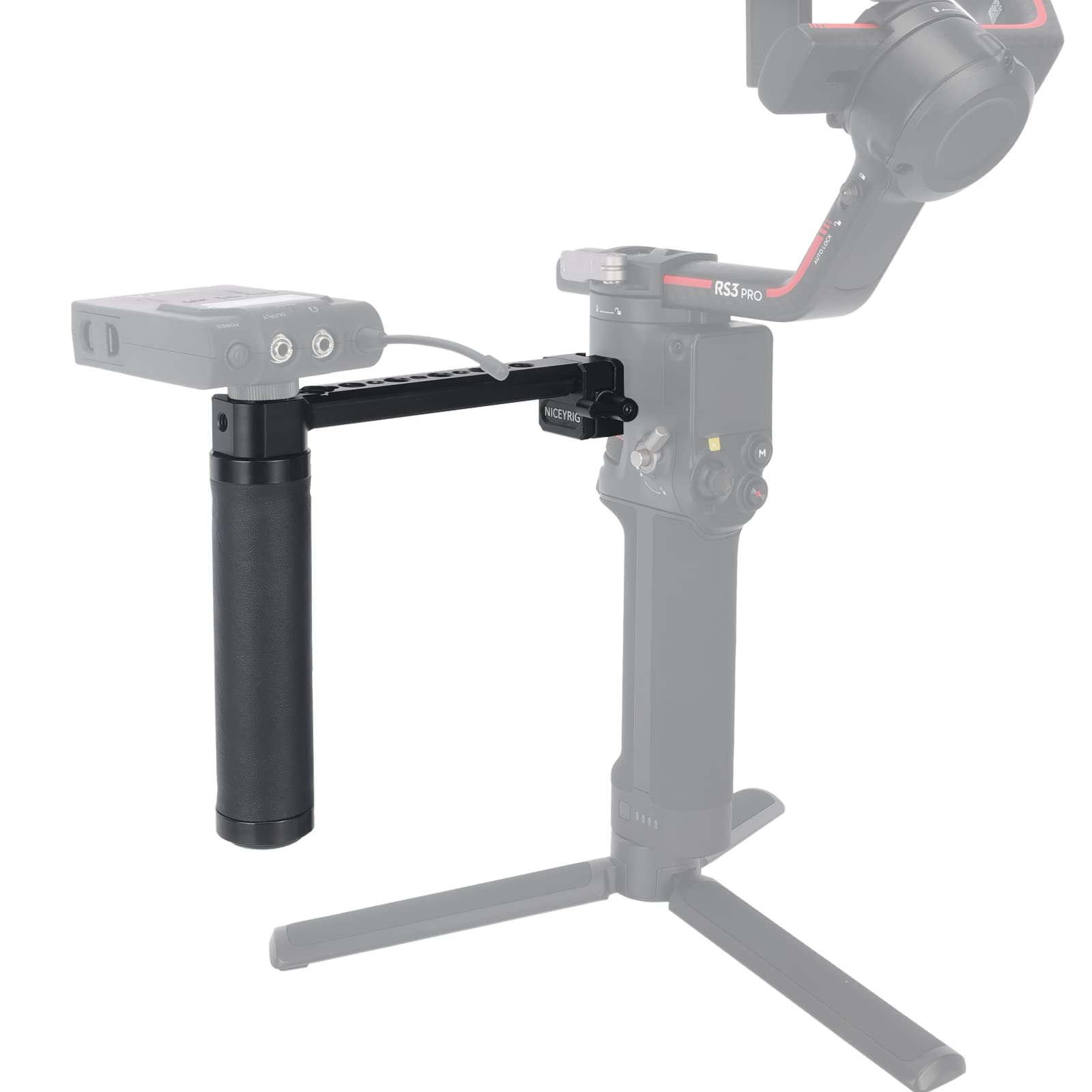 Niceyrig Side Handle Grip For Dji Rs4 / Rs4 Pro / Rs3 / Rs3 Pro / Rs2 / Rsc2, Gimbal Stablilizer Support Leather Handgrip With E