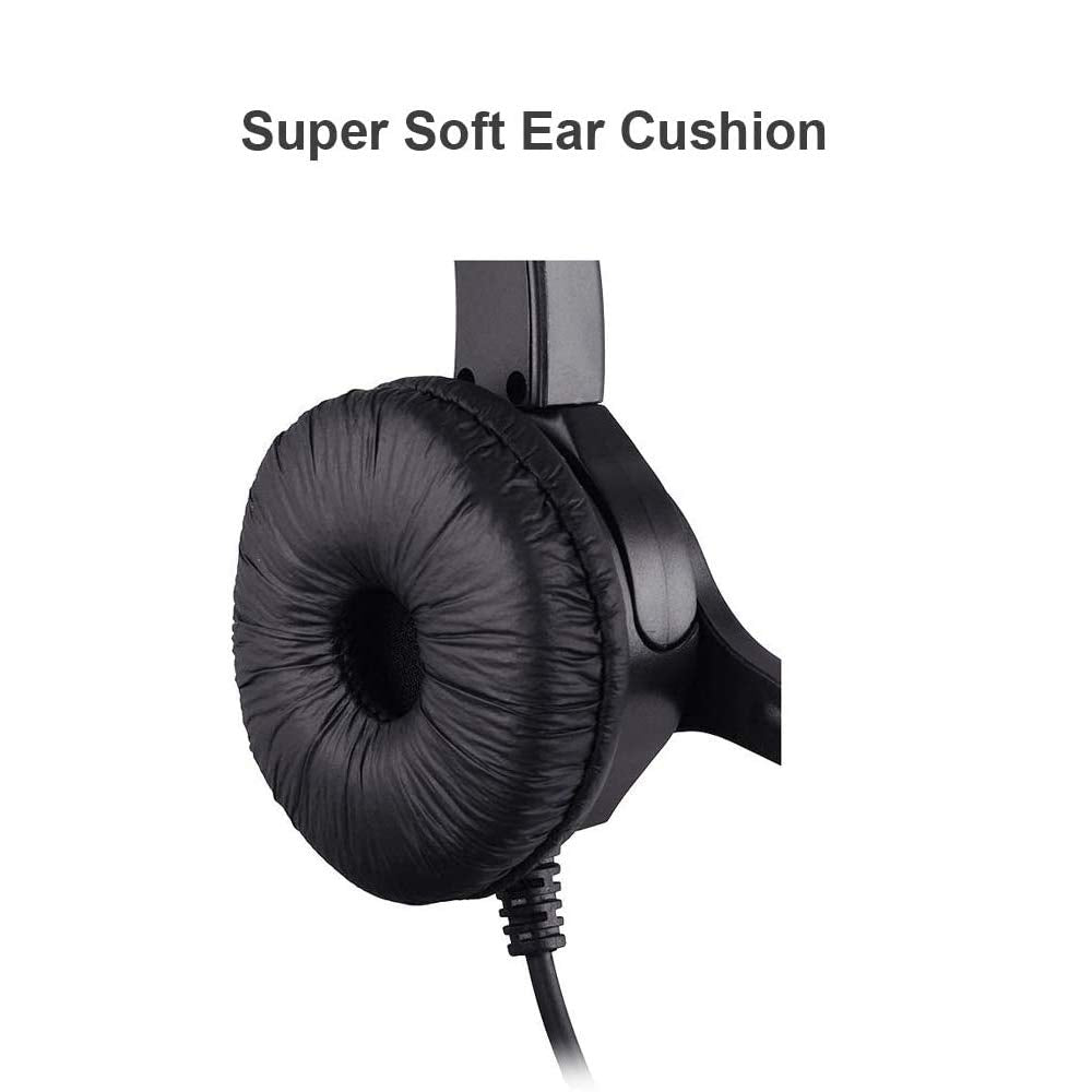 Telpal Corded Noise Cancelling Monaural Headset With Usb Headset Adapter As Office Pc Headset For Computer/Pc/Laptop Use Only