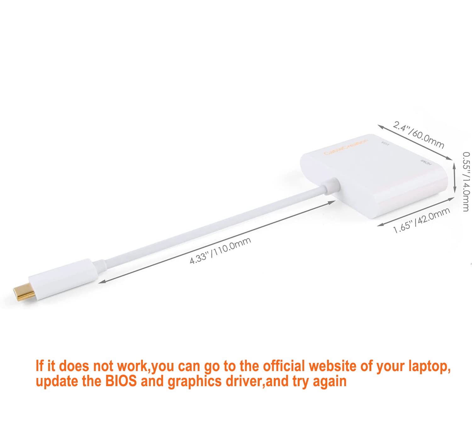 Cablecreation [2 Pack Usb C To Vga And Hdmi Adapter, Usb C To Vga Adapter For Monitor Compatible With Iphone 15 Plus/15 Pro Max,