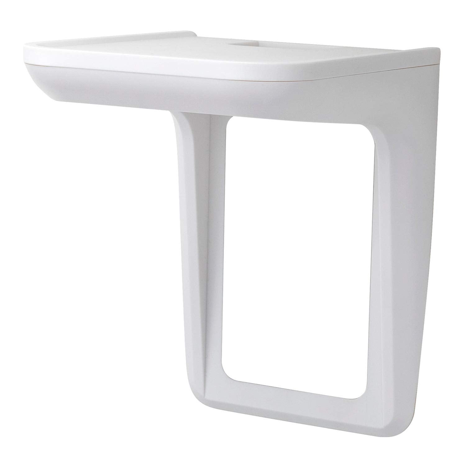 Knox Gear Multi-Purpose Outlet Wall Shelf With Built-In Cable Management (White)