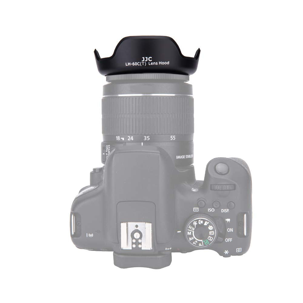 Jjc Ew 60C Dedicated Reversible Lens Hood Shade For Canon Eos 2000D 1300D 1200D Rebel T7 T6 T5 T4I T3I T2I Camera With Kit Lens