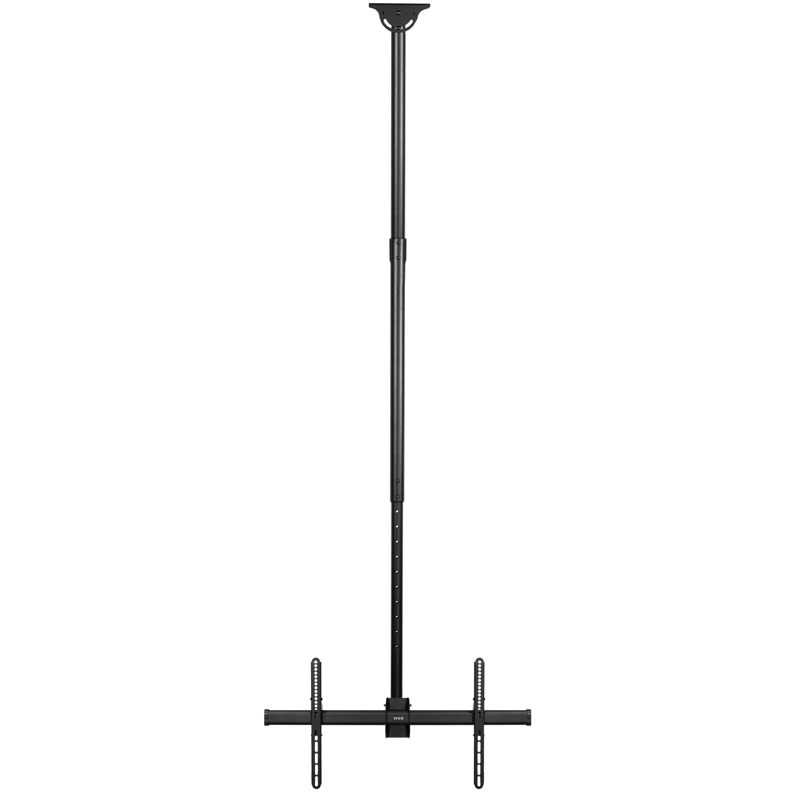 VIVO Ceiling TV Mount for 37 to 90 inch Screens, Telescoping Height Adjustment with 10ft Extension Pole, Fits Pitched/Vaulted Roof, VESA up to 800x400, Black, MOUNT VC90 10
