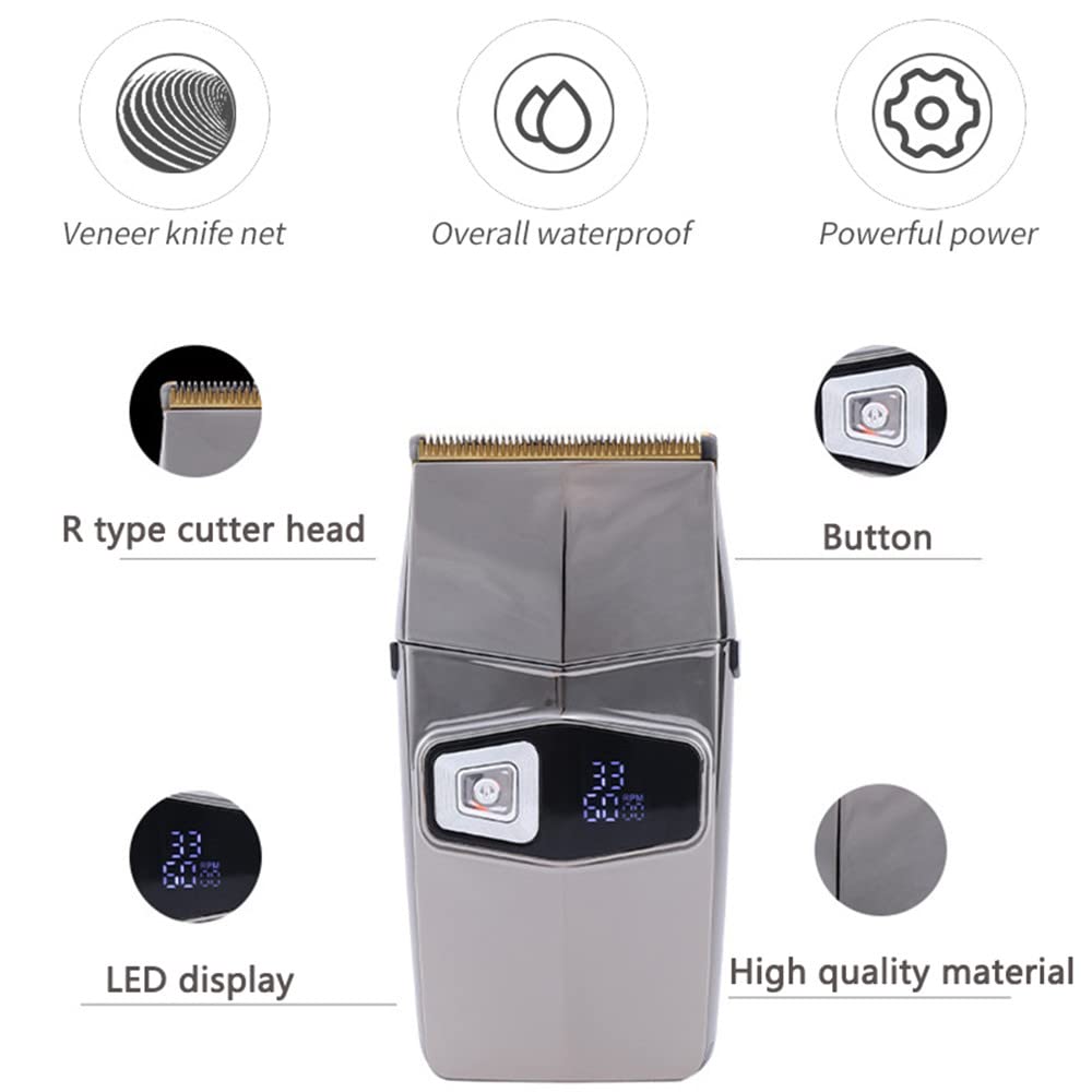 Electric Shaver, Led Digital Display, Electric Shavers For Men Barber Shaver With Precision Trimmer, Beard Trimmer With Recharge