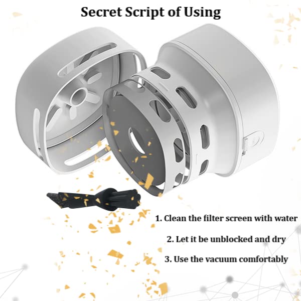 Trzlife Desk Vacuum, Upgraded Version Of Mini Desk Vacuum Cleaner Aa Battery More Durable Desk Accessory Sucks Tiny Items And Cr