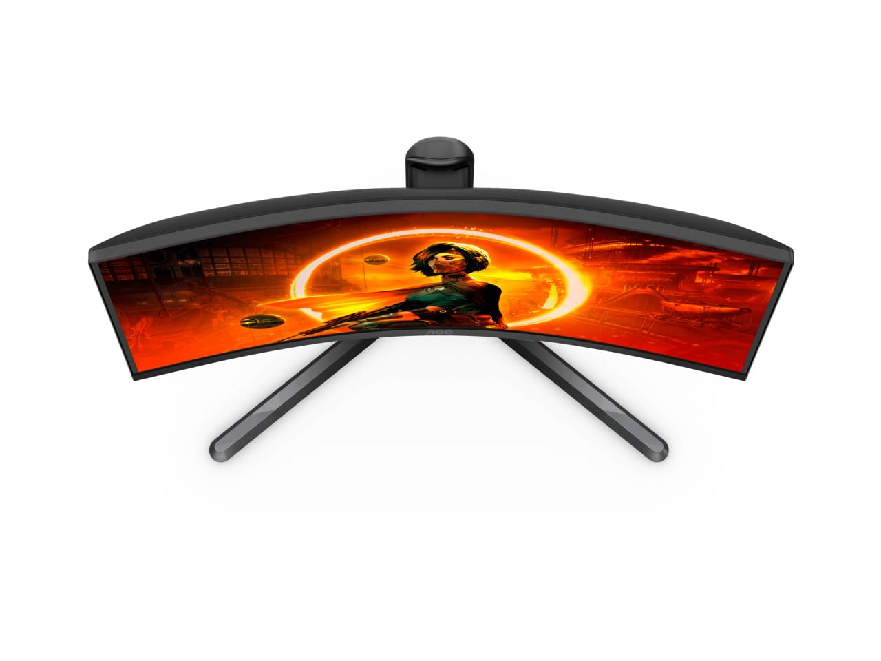 Aoc Cq27G3Z 27'' Curved Gaming Monitor, Qhd 2K 2560X1440, 1000R Va, 240Hz 0.5Ms, Freesync Premium, Height Adjustable Stand, Xbox
