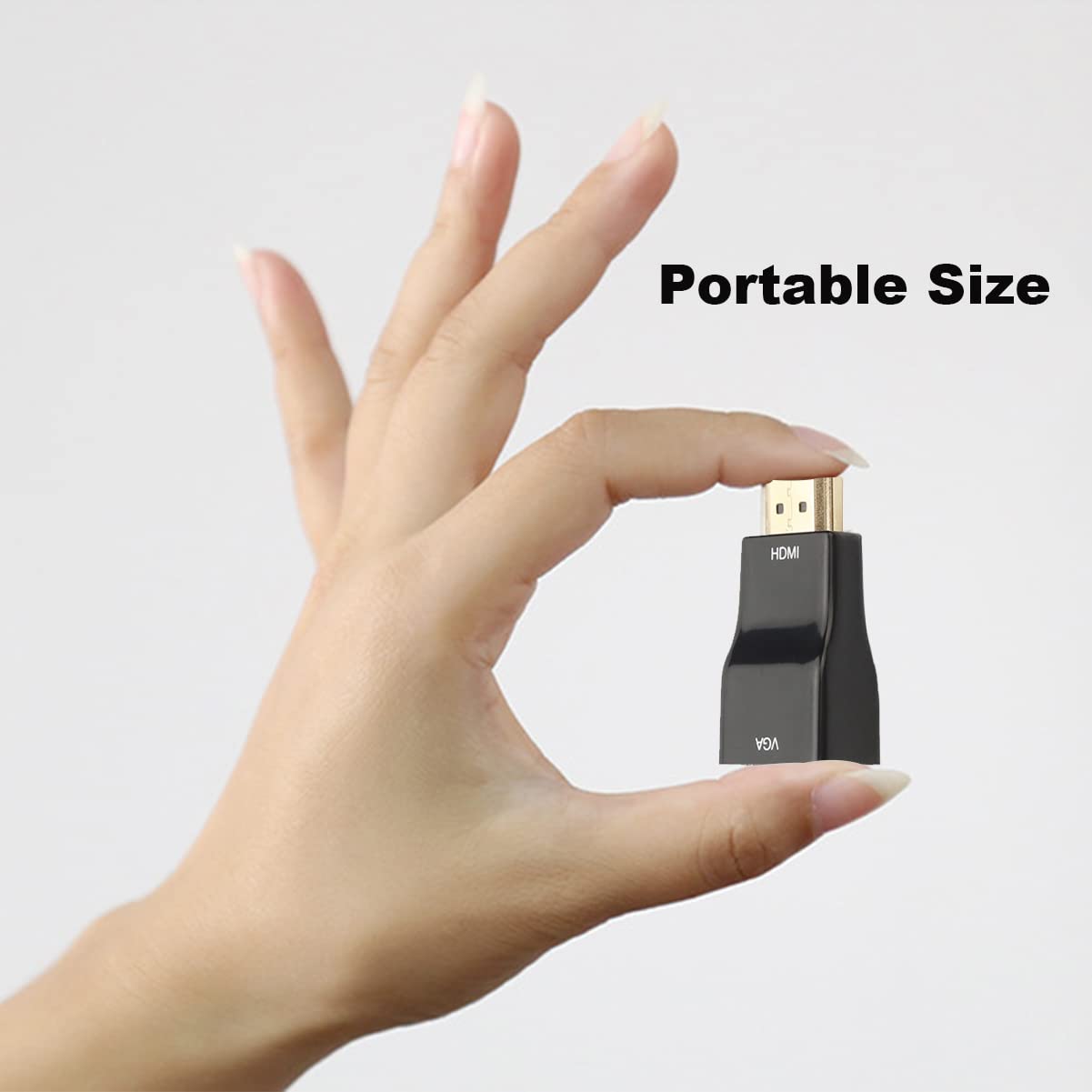 Urelegan Hdmi To Vga Adapter Converter, 1080P Male To Female Cord For Computer, Desktop, Laptop, Pc, Monitor, Projector, Hdtv, C