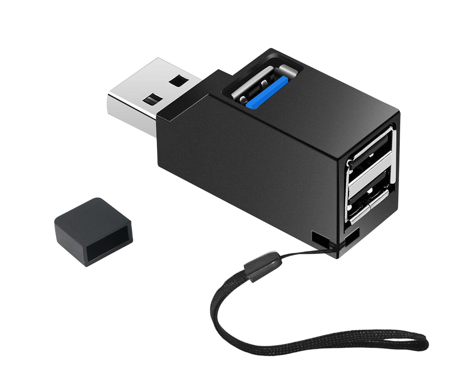 Usb Hub,3 Port High Usb 3.0 Speed Splitter Plug And Play Bus Powered For Macbook, Mac Pro/Mini,Imac, Surface Pro,Xps,Notebook Pc,Usb Flash Drives,Mobile Hdd, And More (Black1)