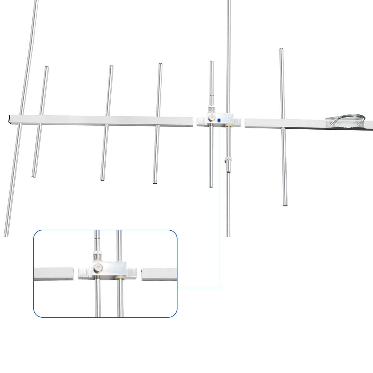 Twayrdio Yagi Ham Radio Antenna,Dual Band 2M 70Cm Vhf Uhf Yagi,High Gain 8 Elements Gmrs Vertical Base Antenna For Repeater Syst
