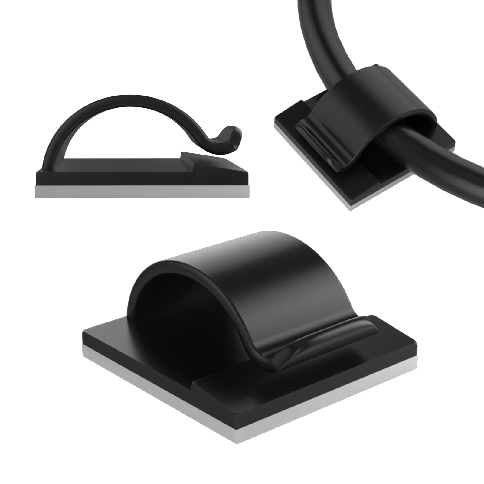 Linkdocs 30 Pieces Adhesive Cable Clips Wire Clips Cable Wire Management Wire Cable Holder Clamps Cable Tie Holder For Car, Offi