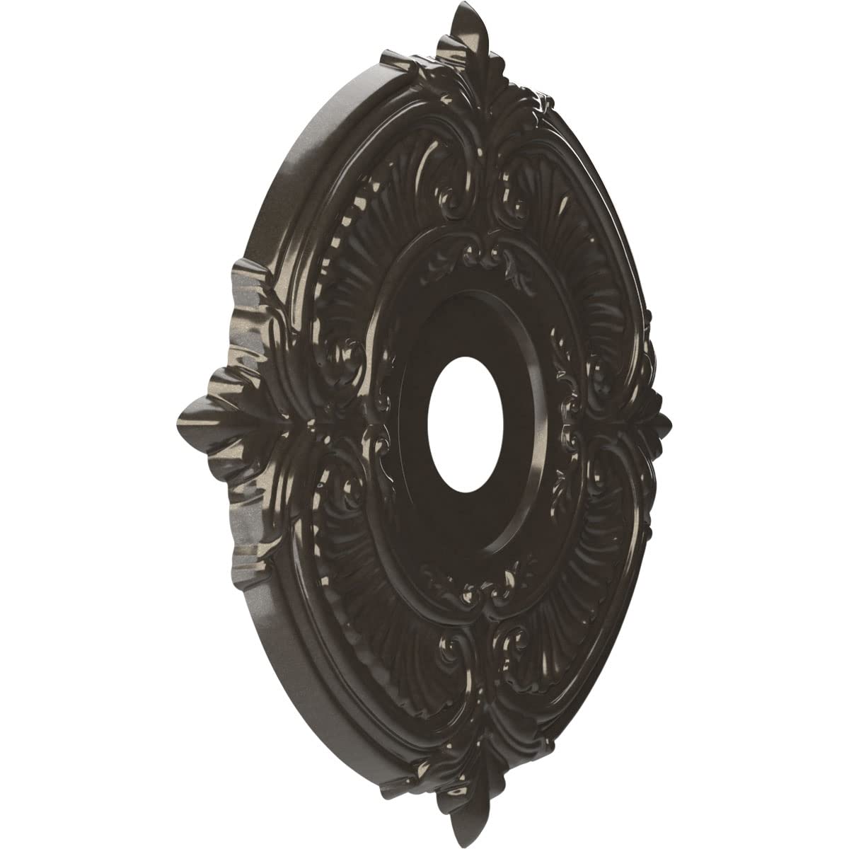 Ekena Millwork Cmp19Atcch Attica Thermoformed Pvc Ceiling Medallion (Fits Canopies Up To 6 3/4), 19Od X 3 1/2Id X 1P, Metallic C