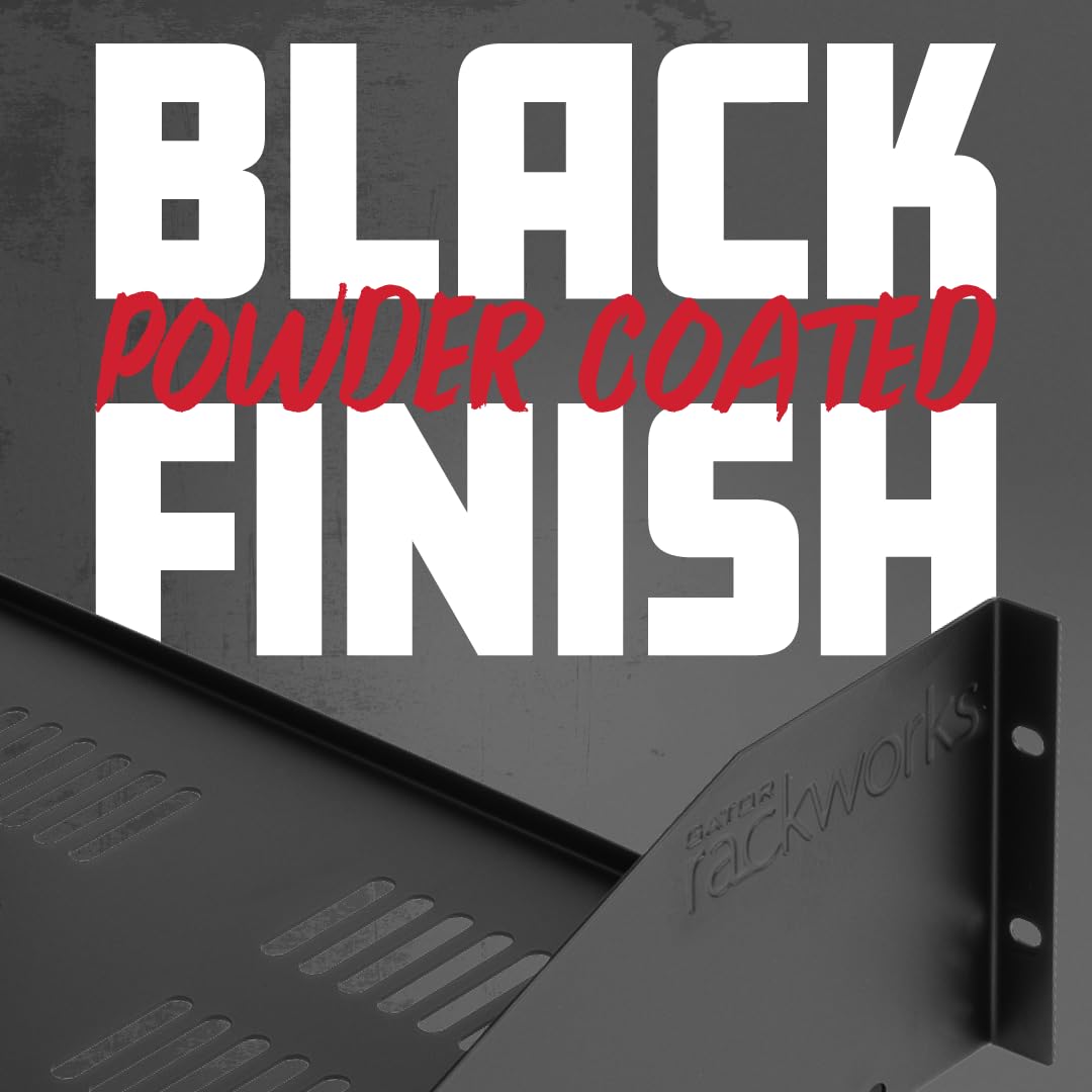 Gator Rackworks Universal Rack Mounting Accessory Shelf, 1U Size - 10 Deep (Grw-Shelf1Uni)