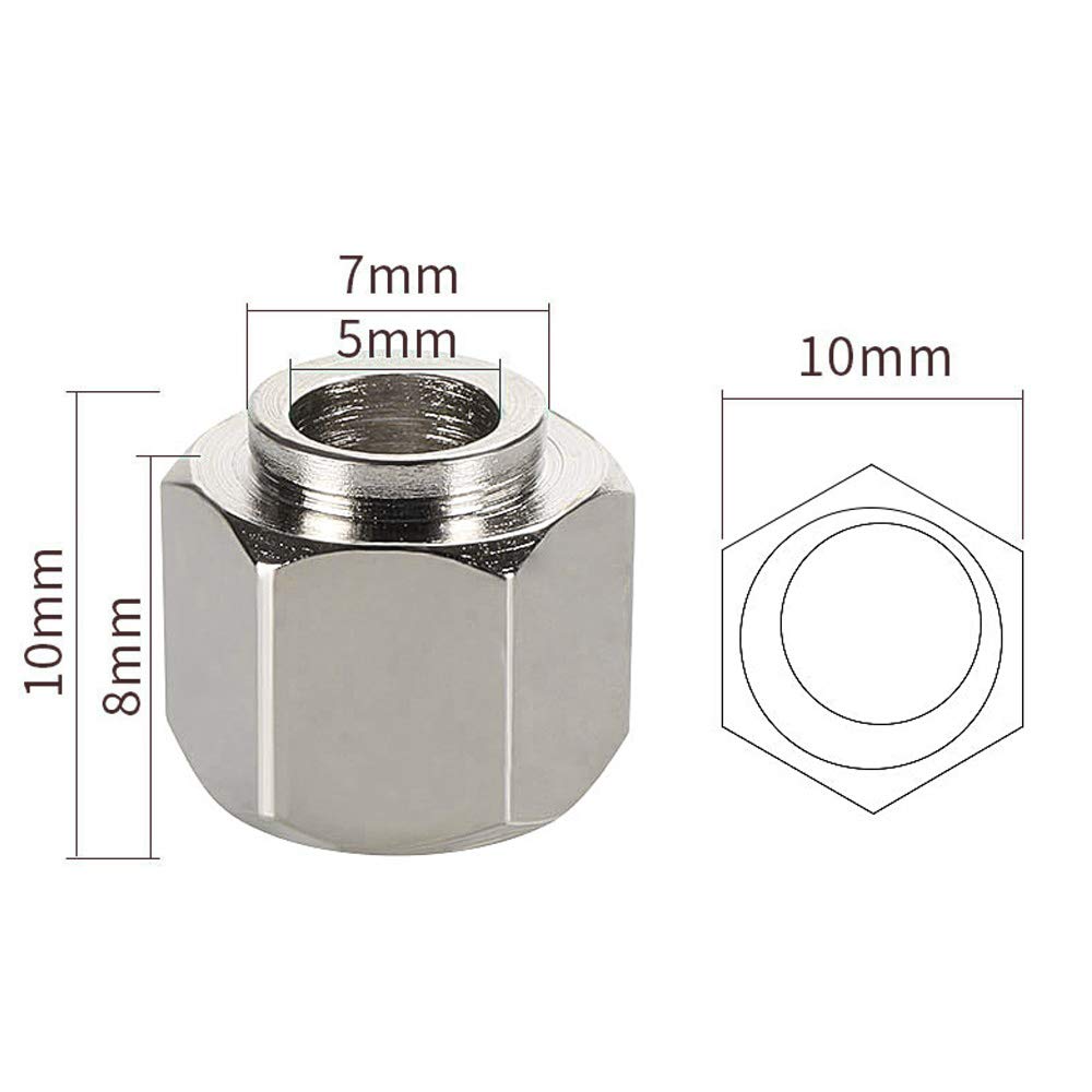 Befenybay 10Pcs Hexagonal Eccentric Column, 20Pcs Round Column, Height 8Mm Inner Hole 5Mm For V Wheel 3D Printer Parts (Eccentri