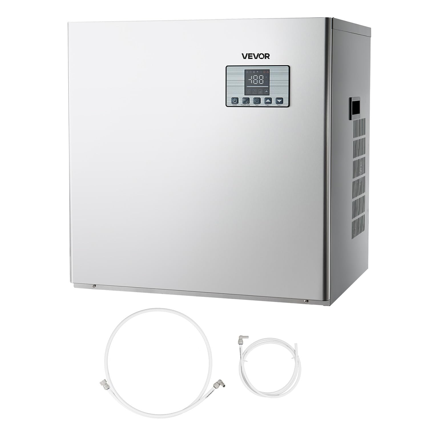 VEVOR Commercial Ice Maker Machine - Head, 550 Lbs/Day Stainless Steel Ice Machine with Scheduled Ice-Making, Self-Cleaning, Adj