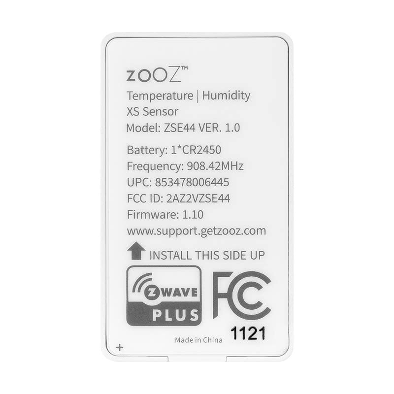 Zooz 700 Series Z Wave Plus Temperature | Humidity Xs Sensor Zse44. Hub Required (Sold Separately). Compatible With Smartthings,