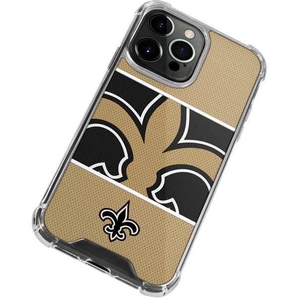 Skinit Clear Phone Case iPhone 14 Pro Max NFL New Orleans Saints Zone Block Vinyl